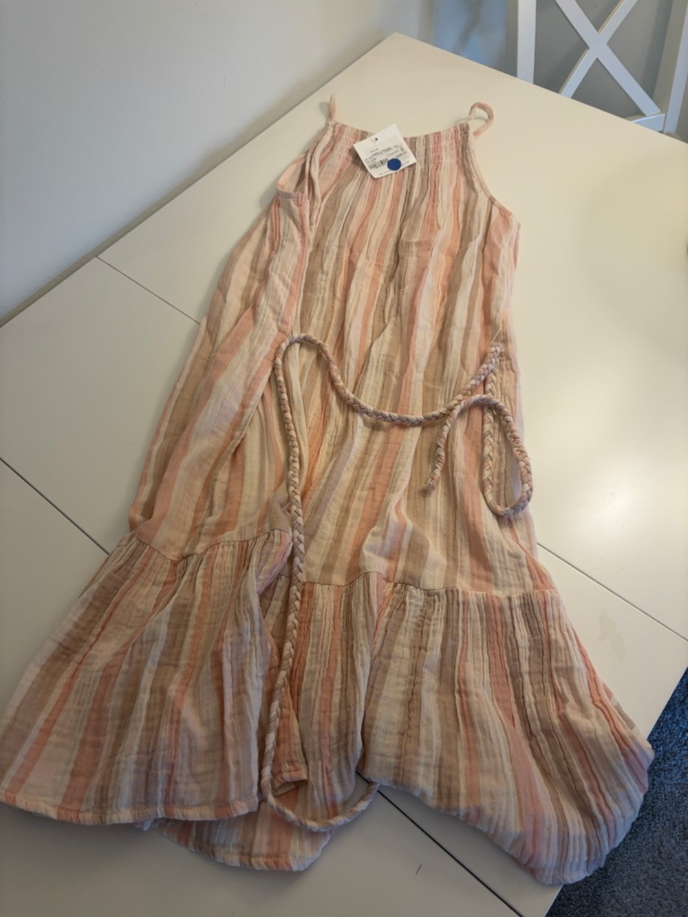 NWT Beach Lunch Lounge Gauzy Belted Sundress